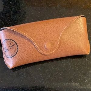 Ray Ban leather sunglasses case. Tan. Like new.